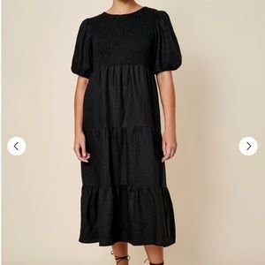 Faithful the Brand Black Linen Dress